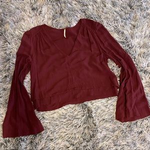 FREE PEOPLE BELL SLEEVE BLOUSE
